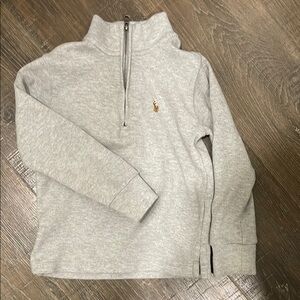 Polo by Ralph Lauren Gray Zip Up Sweater with Quarter-Zip